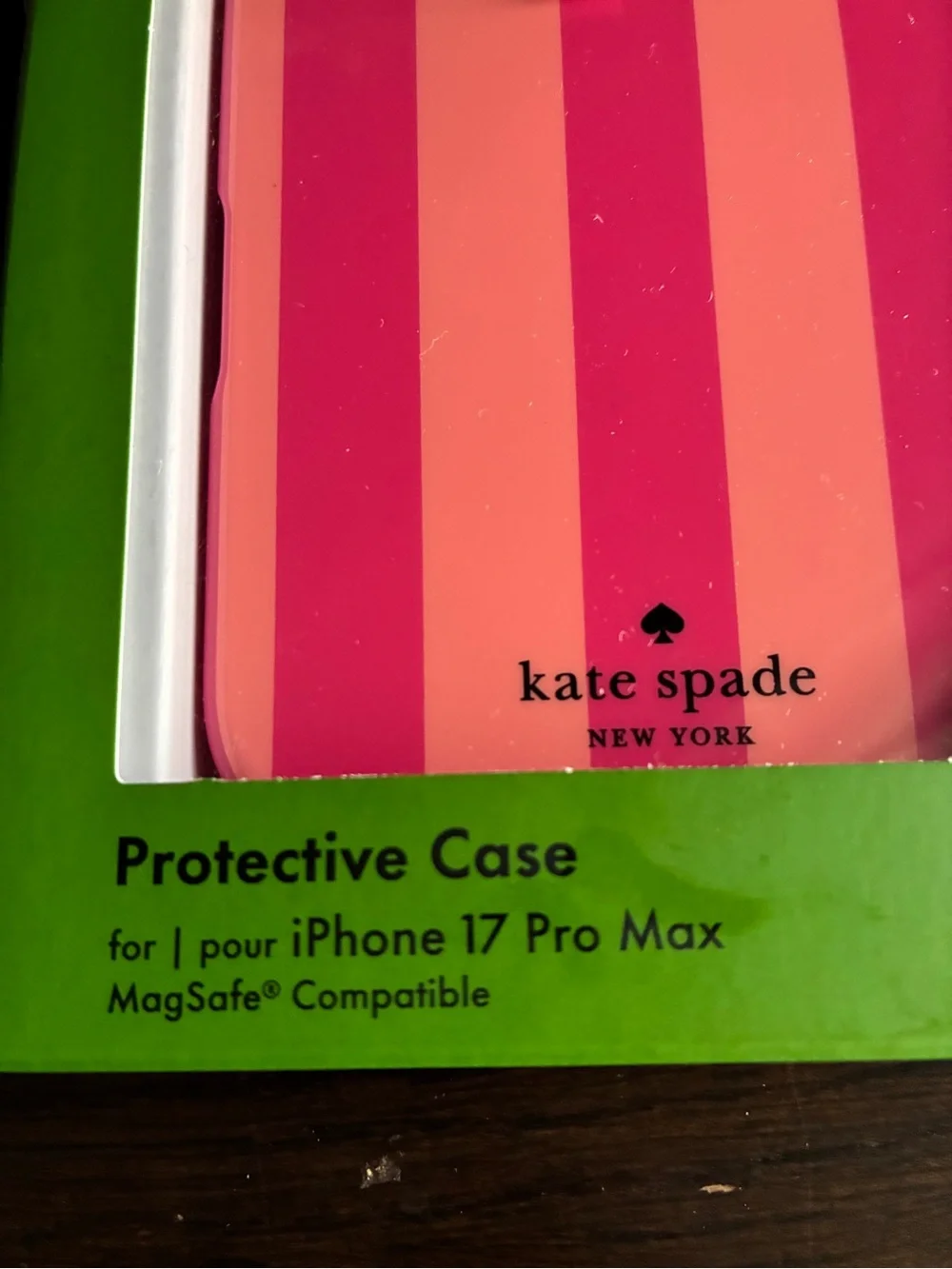 kate spade Pink Stripe Protective iPhone 17 Pro Max Case